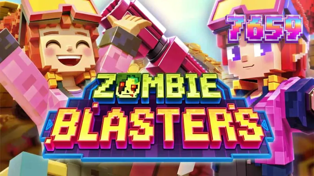 Interface do jogo de slot Zombie Blasters com temática de apocalipse zumbi